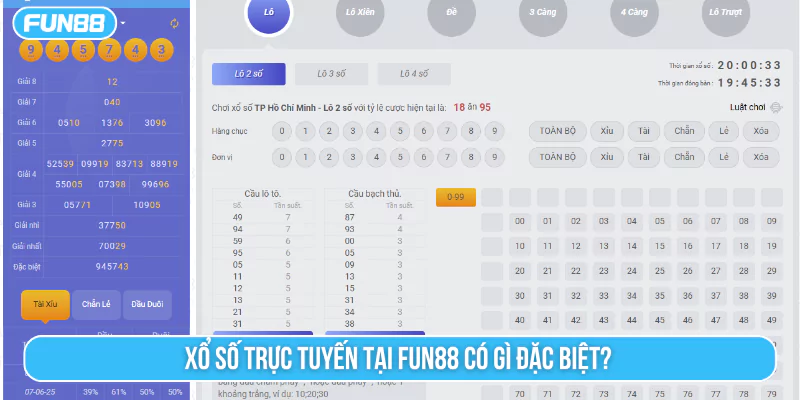 Xổ số trực tuyến tại Fun88 có gì đặc biệt?